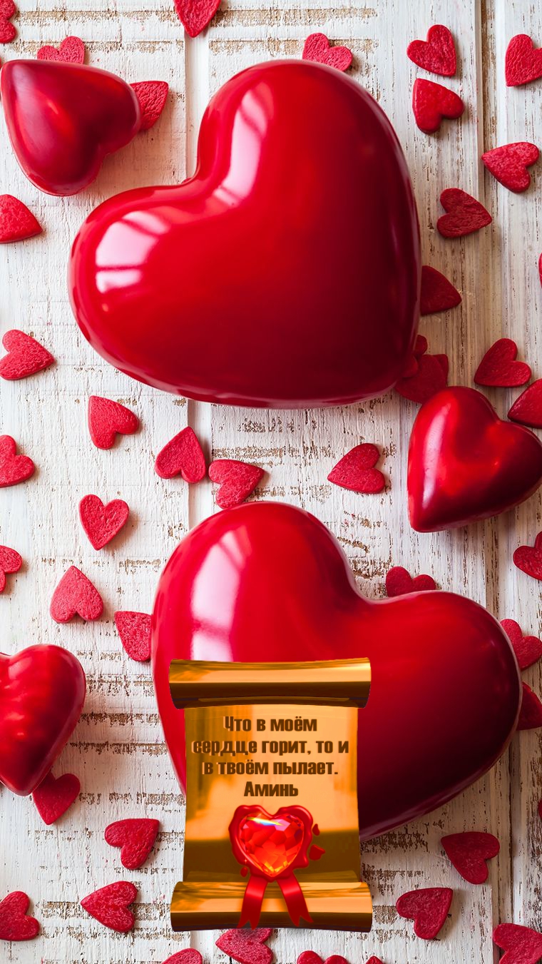 Красные сердца