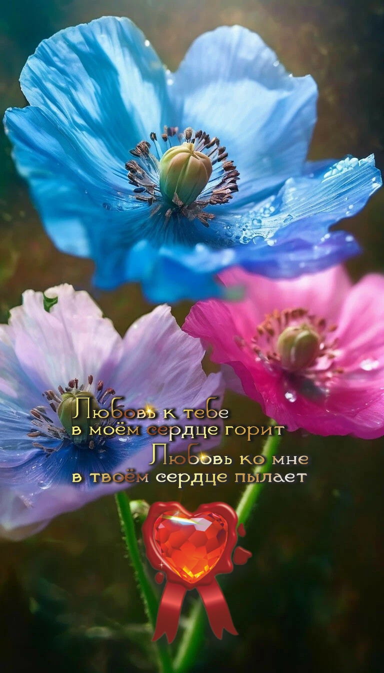 Разноцветные цветы