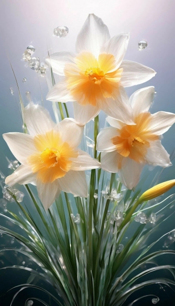 Бело-желтые цветы