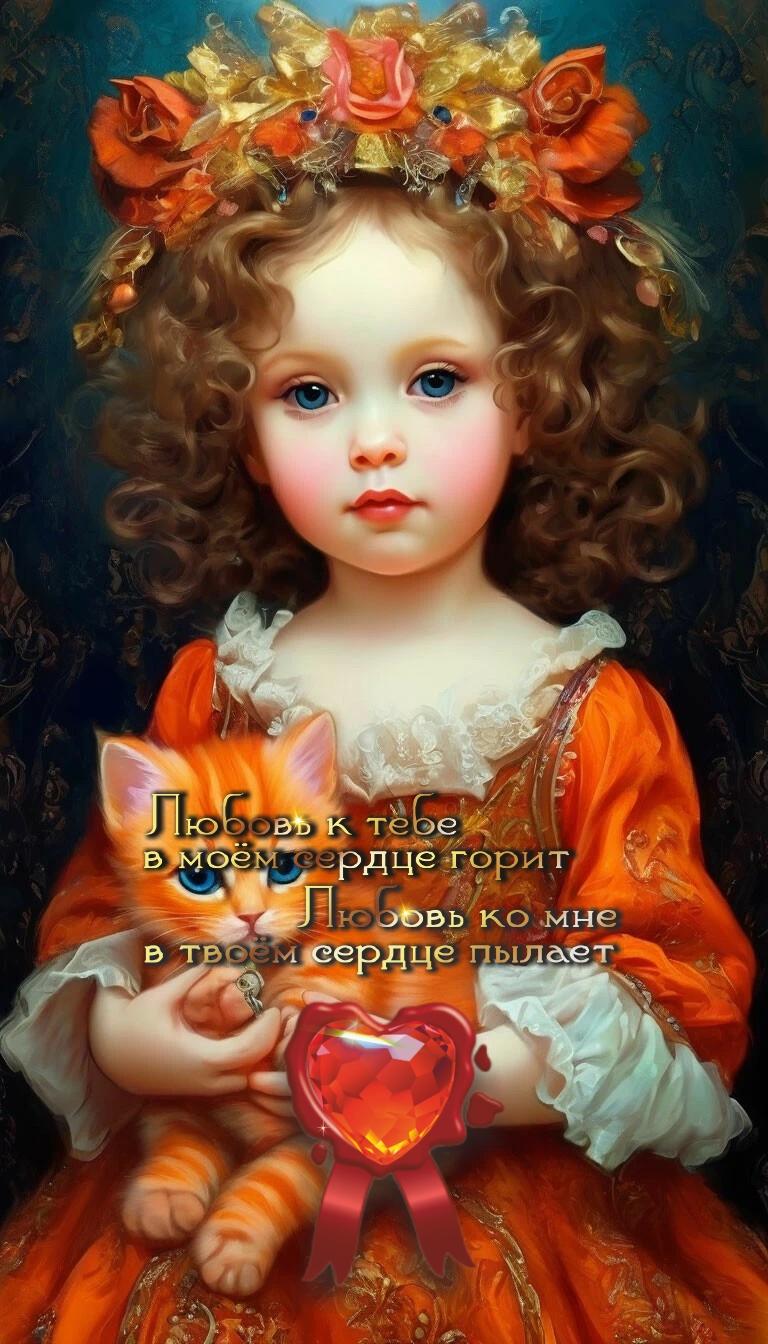 Девочка с котенком