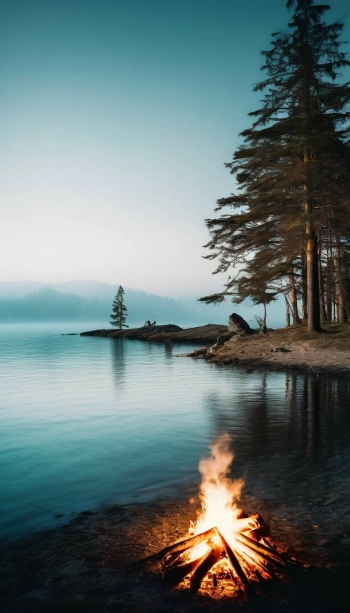 Костер на отдыхе