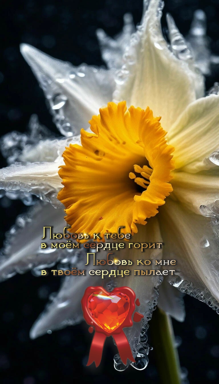 Цветок в росе