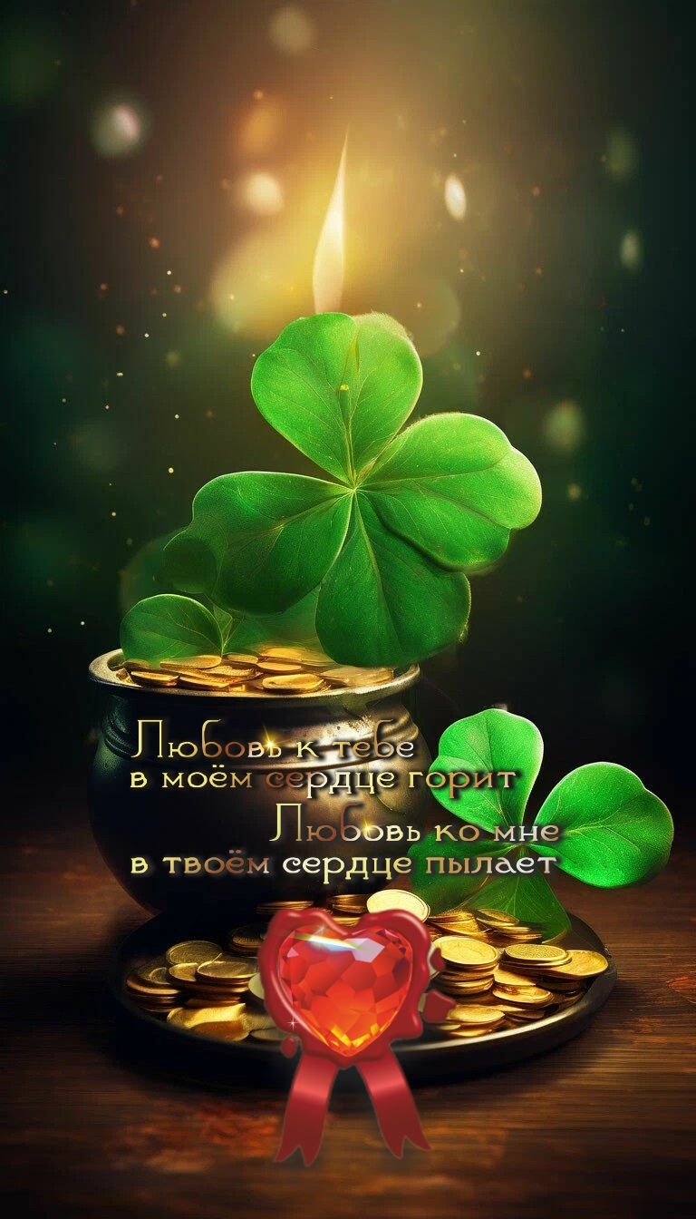 Горшочек с золотом и клевер 4