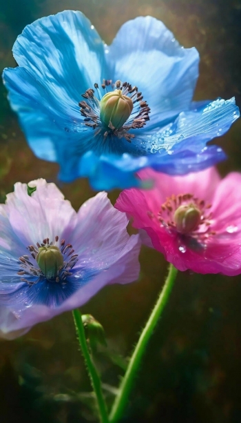 Разноцветные цветы