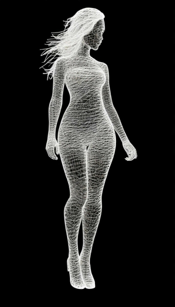 Силуэт на черном фоне