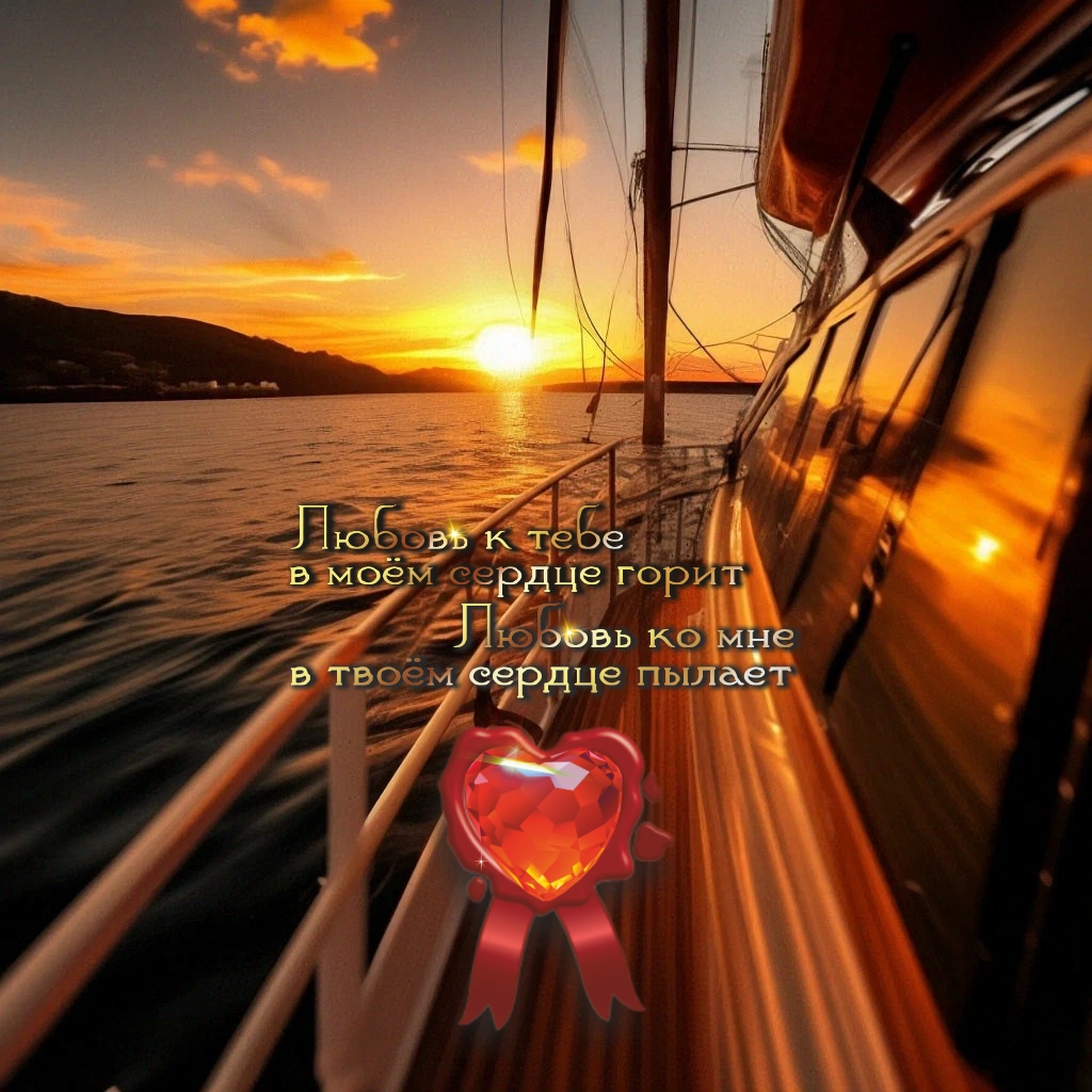 Закат на яхте